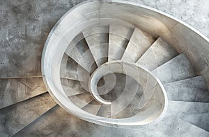 Spiral Staircase in Building With Concrete Floors