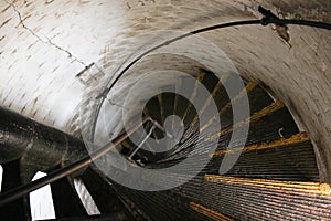 Spiral staircase in the Cape Henry Lighthouse