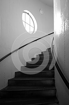 Spiral staircase of Coit Tower in San Francisco - CA