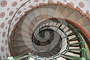 Spiral staircase in Copenhagen Town Hall