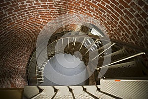 Spiral Staircase Historic Lighthouse Interior Architecture Brick
