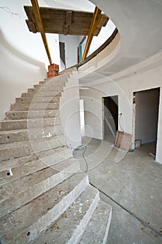 Spiral staircase in home