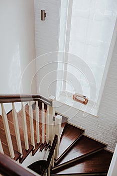 Spiral staircase inside building, Modern spiral staircase, Luxurious interior staircase, Home stair symbol, Modern stairs