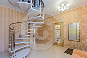Spiral staircase inside home