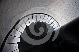 Spiral staircase in lighthouse