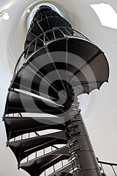 Spiral staircase in lighthouse