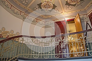 Spiral staircase in an old house