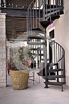 Spiral Staircase and planter