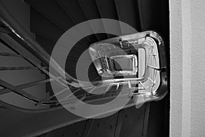 Spiral staircase in a residential building