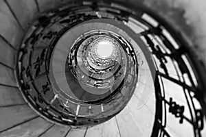 Spiral staircase in St. Stephen Basilica in Budapest