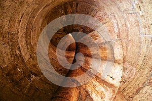 Spiral staircase in Torres de Serranos in Valencia Spain