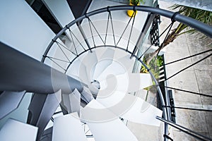 Spiral staircases architecture in house