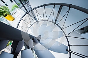 Spiral staircases architecture in house