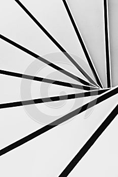 Spiral stairs in black and white