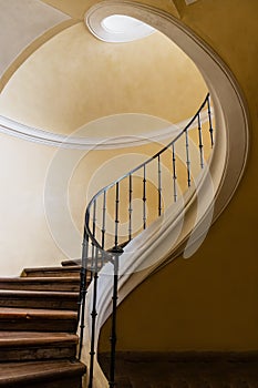 Spiral stairs of Cathedral of the Assumption of Our Lady at Sedlec, Santiny