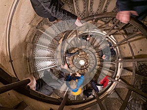 Spiral stairs inside the Triumph Arch