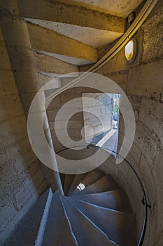 Spiral stairs, leading to the top of Notre Dame de Paris