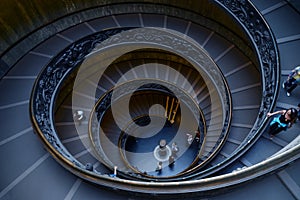 Spiral stairs of the Vatican Museums in Vatican, Rome, Italy
