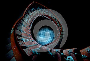 Spiral stairway case