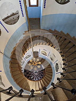Spiral stairway in the lighthouse at Cap Spartel near Tangier