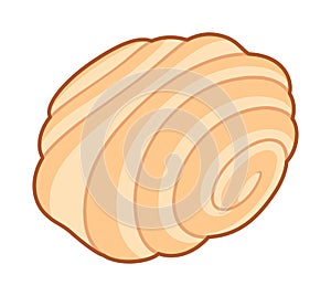 Spiral sweet pastry roll illustration photo