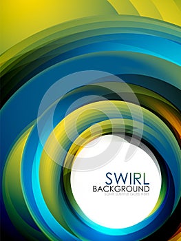 Spiral swirl flowing lines 3d effect abstract background