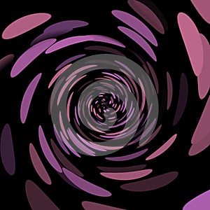 Spiral and swirl pink circles