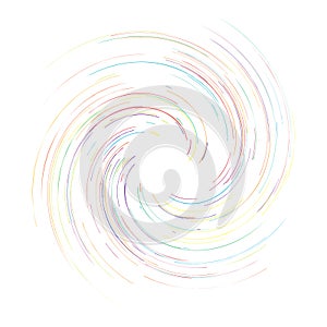 Espiral vórtice girar diseno elemento. giratorio radialmente gestión 