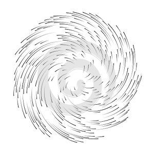 Spiral, swirl, twirl element. Vortex, eddy, spire and helix vector shape
