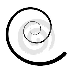 Spiral, swirl, twirl icon, design element vector illustration