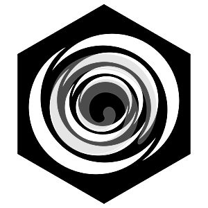 Spiral, swirl, twirl, volute and helix icon, symbol, logo