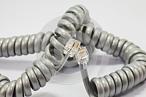 Spiral telephone cable isolated