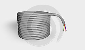 spiral of a three-pole electrical cable