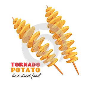 Spiral tornado potato