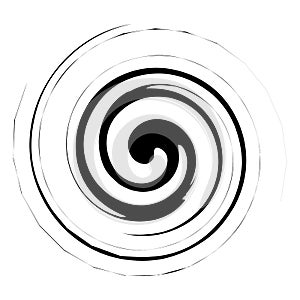 Spiral, twirl illustration. Abstract element with radial style a