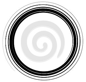 Spiral, twirl illustration. Abstract element with radial style