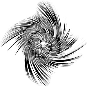 Spiral, twirl illustration. Abstract element with radial style