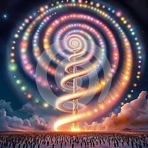 64 96. Spiral vertical shells_ Large, spherical firewo