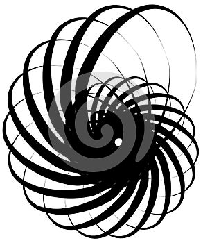 Spiral volute, snail shape, element. Rotating, twirling abstract photo