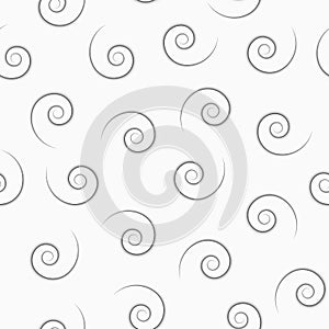 Spiral white seamless texture.