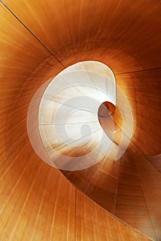 Spiral wooden stairs in Toronto