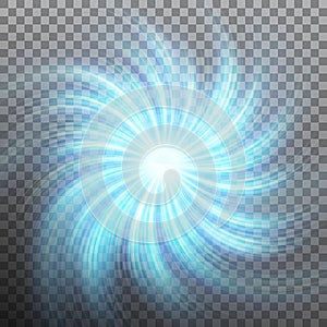 Spiraling blue vortex isolated. EPS 10 vector