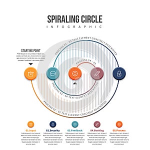 Spiraling Circle Infographic