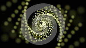 Spiraling Green Helix Particles Background