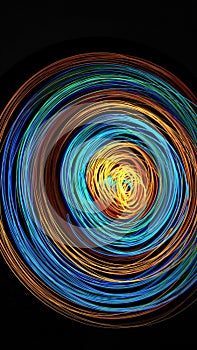Spiraling into light painting circles