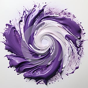 Spiraling Purple Paint Pouring In The Style Of Dimitry Roulland