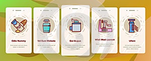 Spiralizer Kitchenware Onboarding Icons Set Vector