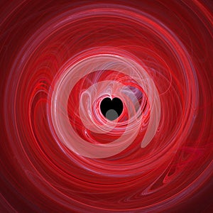 Spiralling red heart