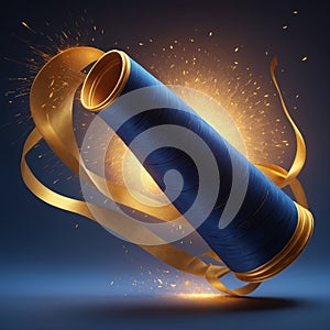 Spiralling Torah Scroll for Simchat Torah