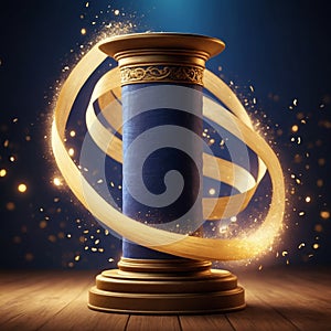 Spiralling Torah Scroll for Simchat Torah